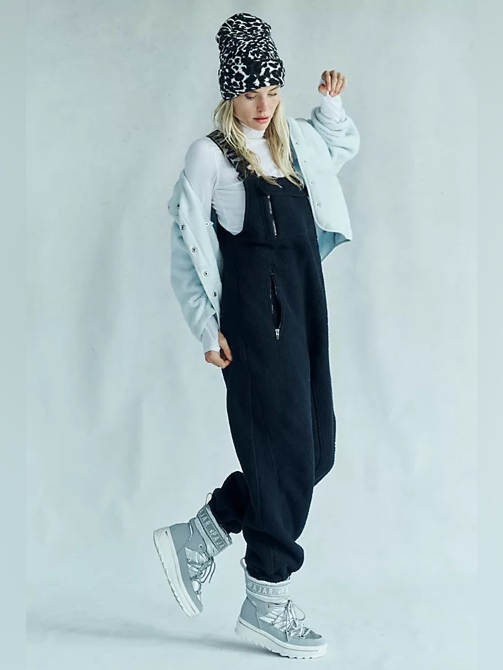 FP MOVEMENT Hit The Slopes Salopette Jumpsuit Snow Pants Bib Black NWT